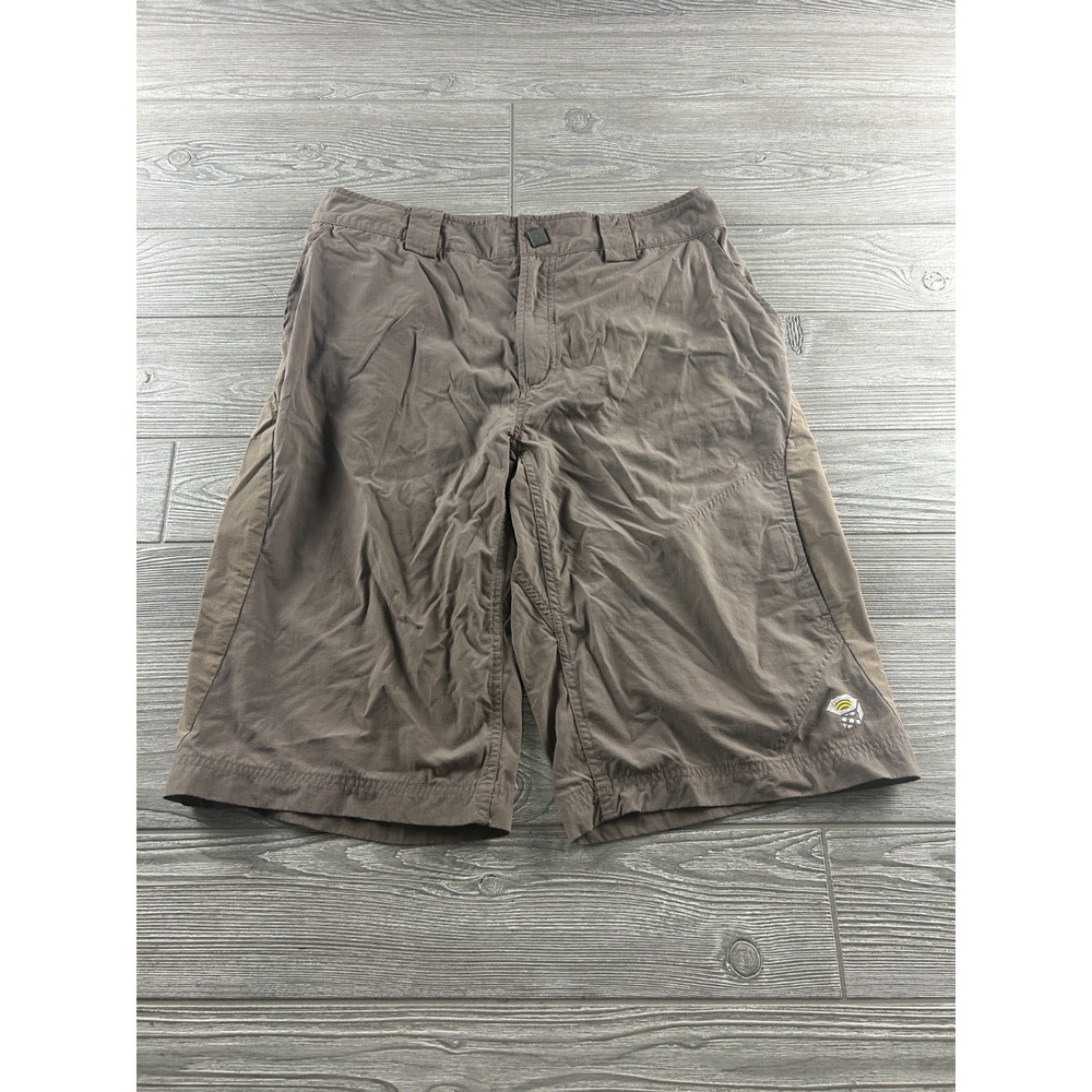 Mountain Hardwear Mens Gray Cargo Shorts Size Medium Hiking Outdoor